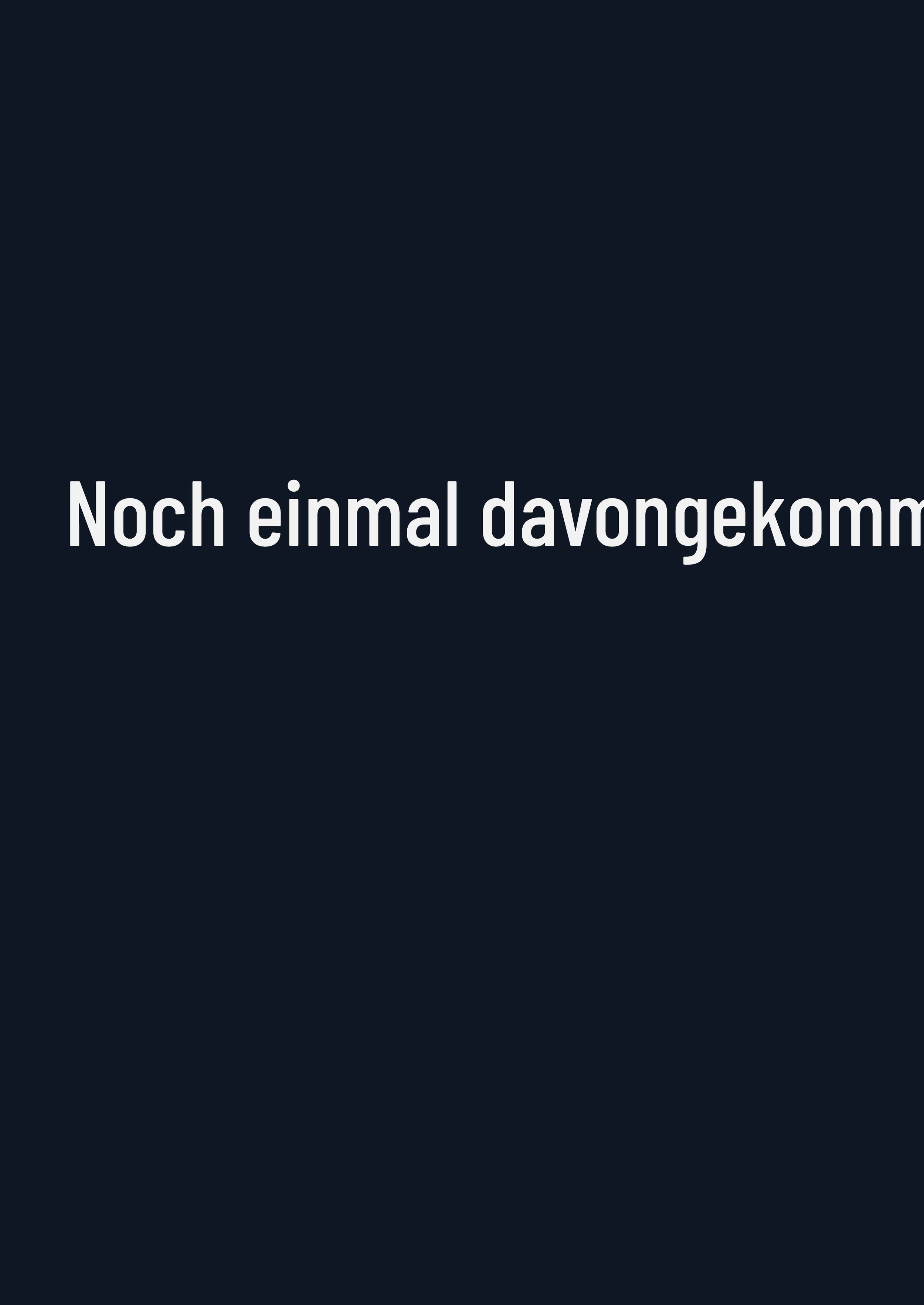 Davongekommen — Buchtitel / Covermotiv