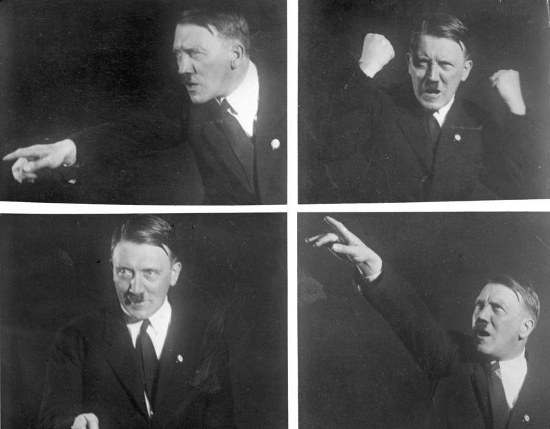Heinrich Hoffmann: Hitler probt seine Rednerposen (verm. um 1927)