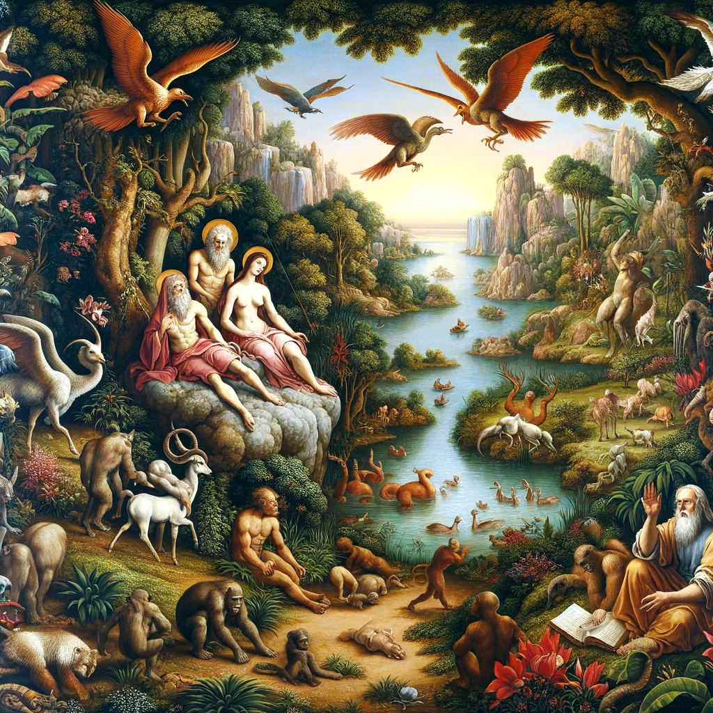 Das Paradies wie es die Maschine sieht. Dall-E.