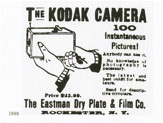 Die erste Kodak, $25 mit 100 Aufnahmen.