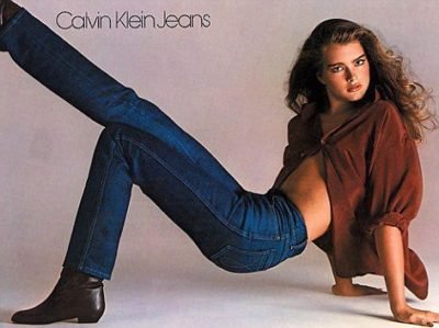 Brooke Shields für Calvin Klein Jeans, fotografiert von Richard Avedon 1980.