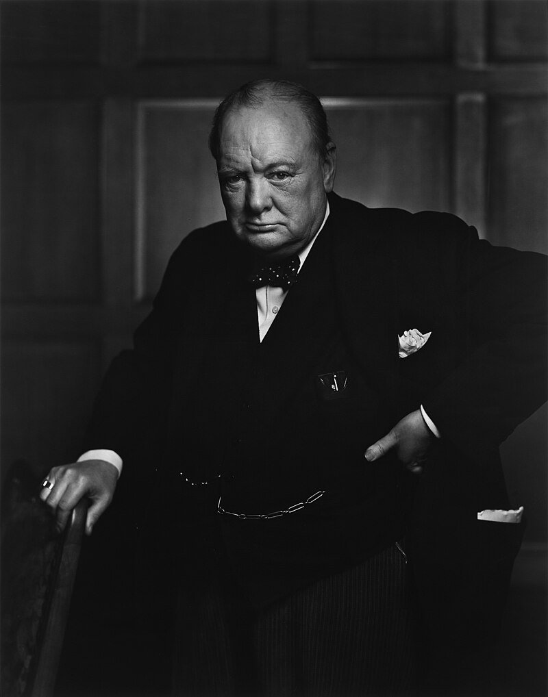 Karshs Porträt von Winston Churchill, auch „The roaring Lion“, 30. Dezember 1941, nach seiner Rede „Some Chicken; Some…