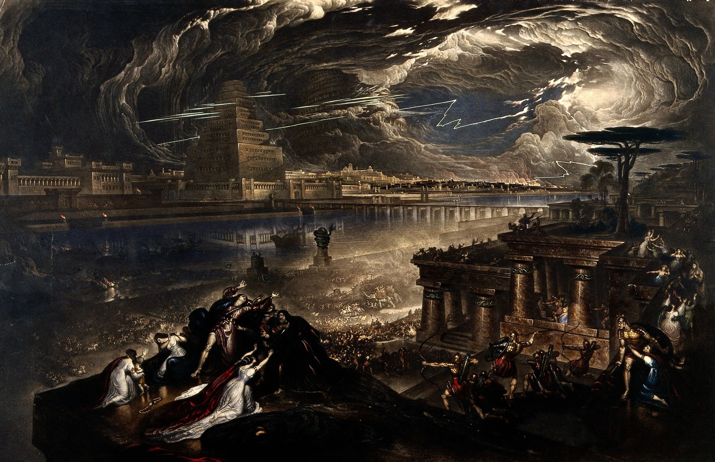 Die Zerstörung Babylons, John Martin, ca. 1831.