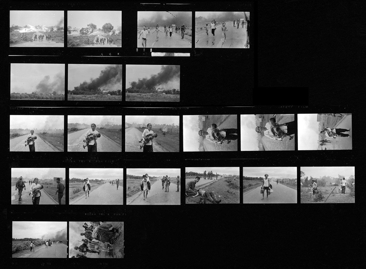 Trang Bang, 8. Juni 1972, unvollständiger Kontaktbogen, Nick Ut / AP
