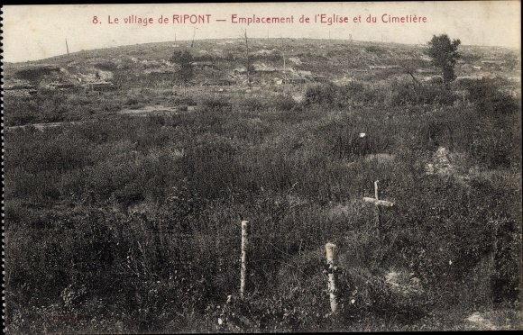 Ripont in der Champagne, nach 1918. Unbek. Fotograf.